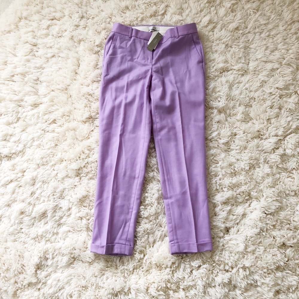 Jcrew pants light purple wool Capri pants